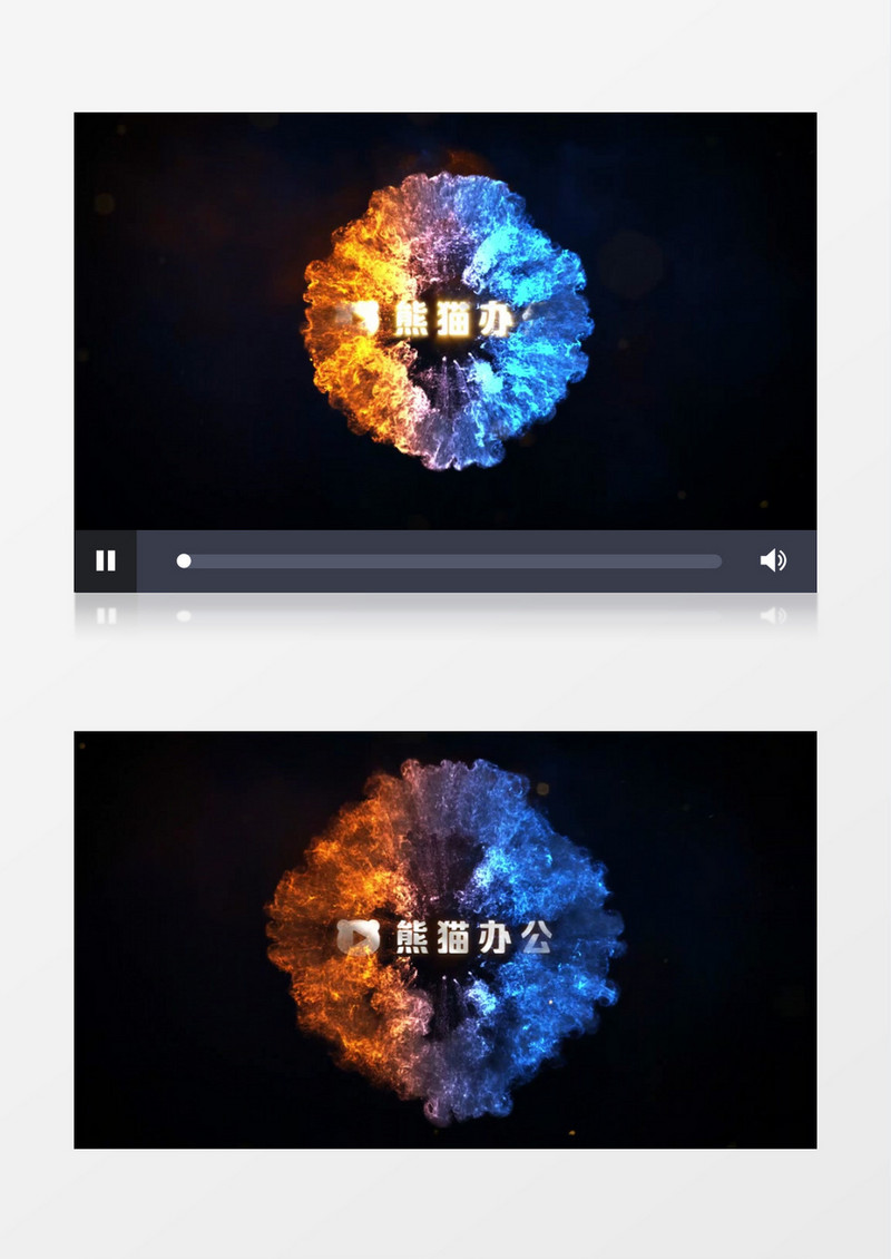 多彩史诗光效流体LOGO演绎展示AE模板