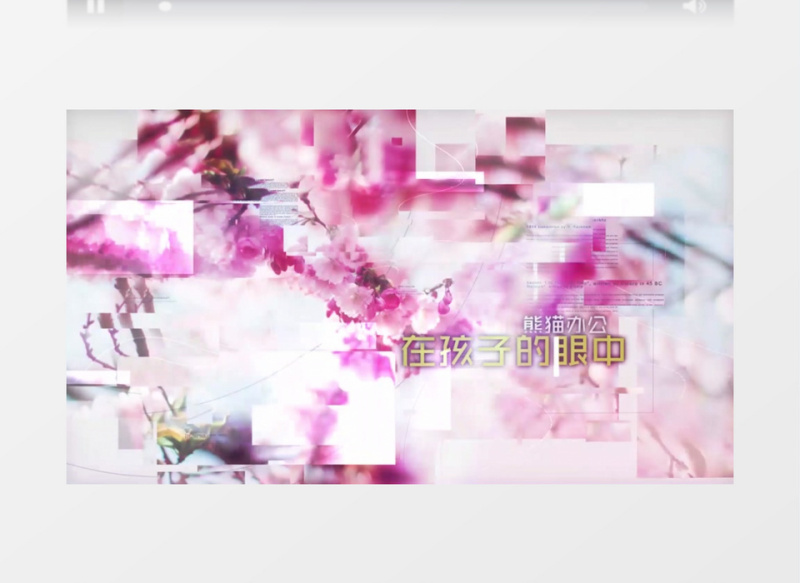 唯美樱花背景文字标题展示ae视频模板