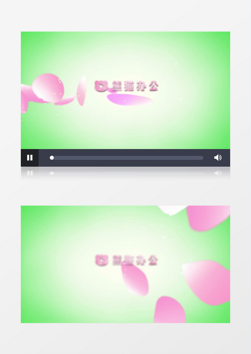 树叶粉色花瓣飘散LOGO演绎AE模板
