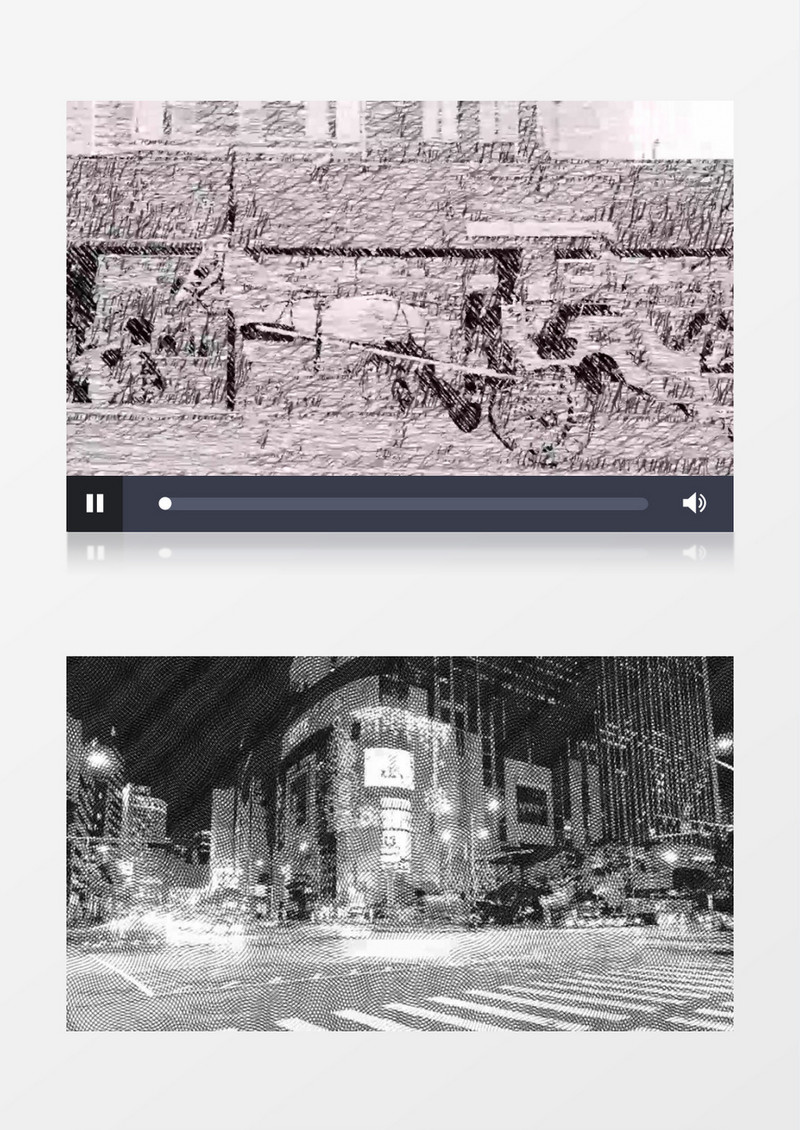 12组绘画线风格图片视频展示ae模板