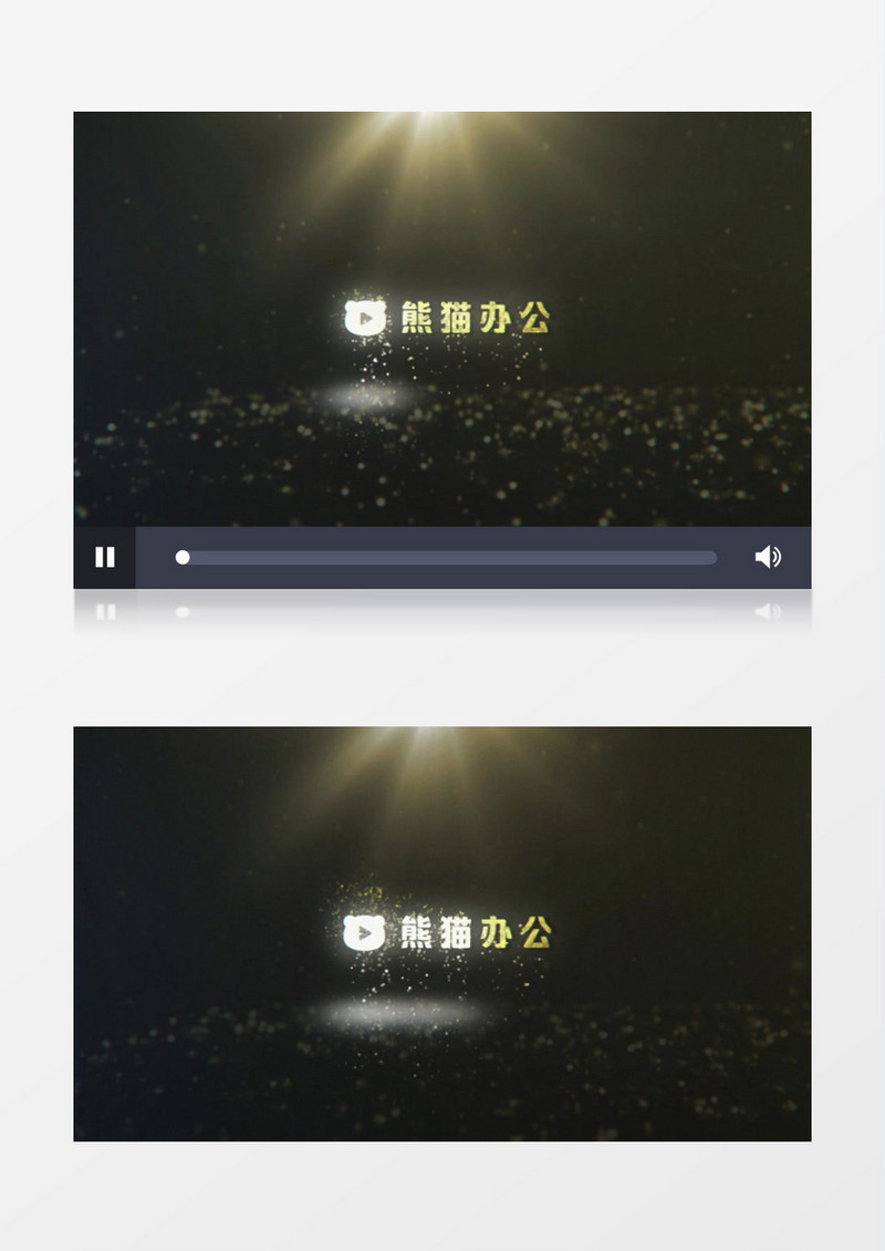 大气恢弘金色粒子标志动画ae模板