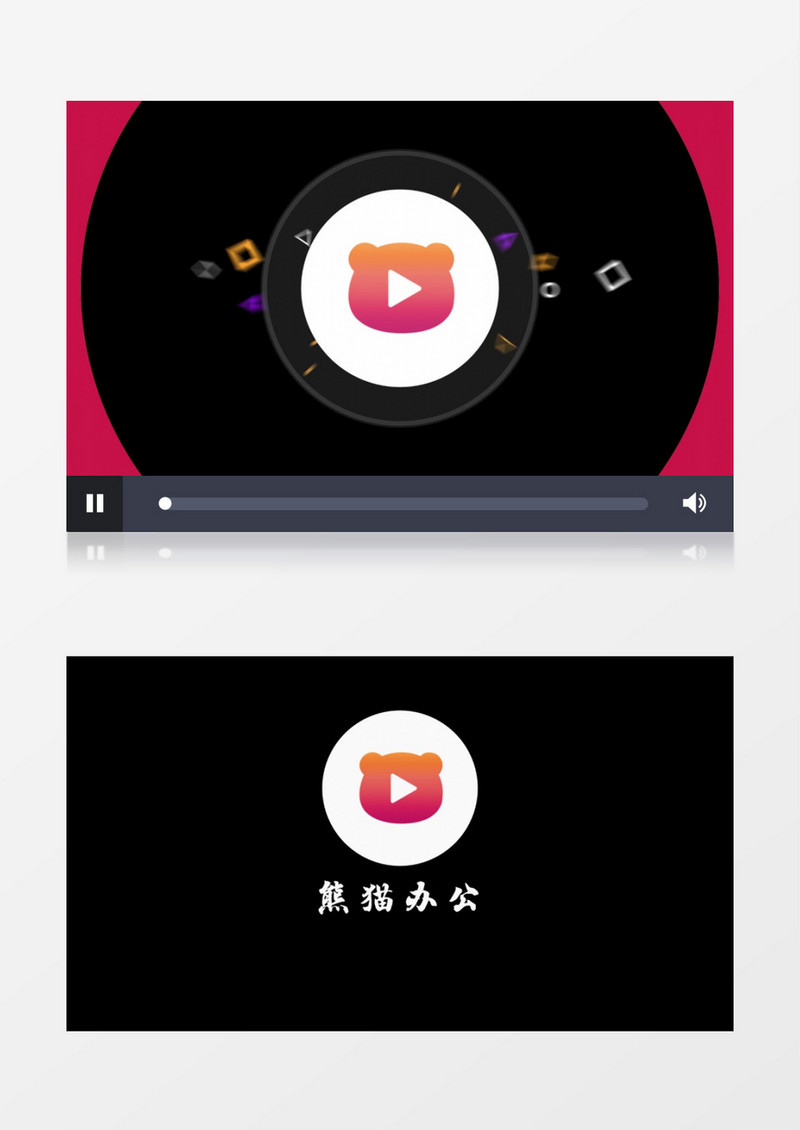 时尚卡通图形企业logo标志展示ae模板