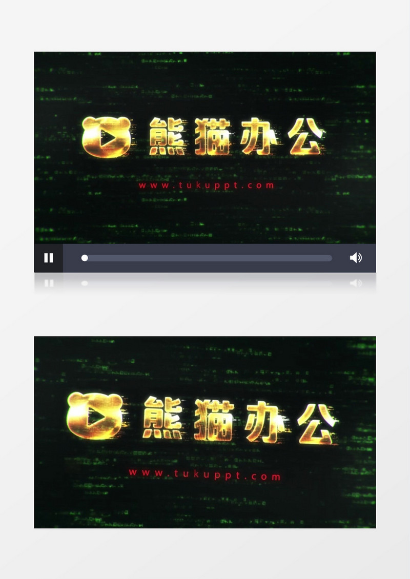 科技数字雨标题logo片头ae模板