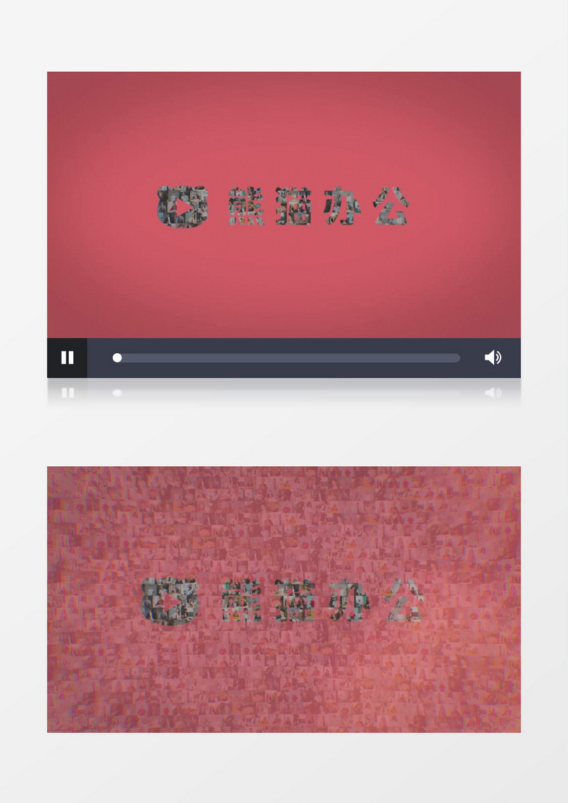 马赛克照片动画标志logo展示AE视频模板