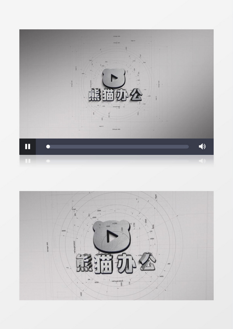 创意蓝图构建动画标志AE视频模板
