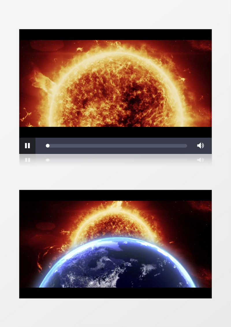 火焰地球撞击特效ae视频模板