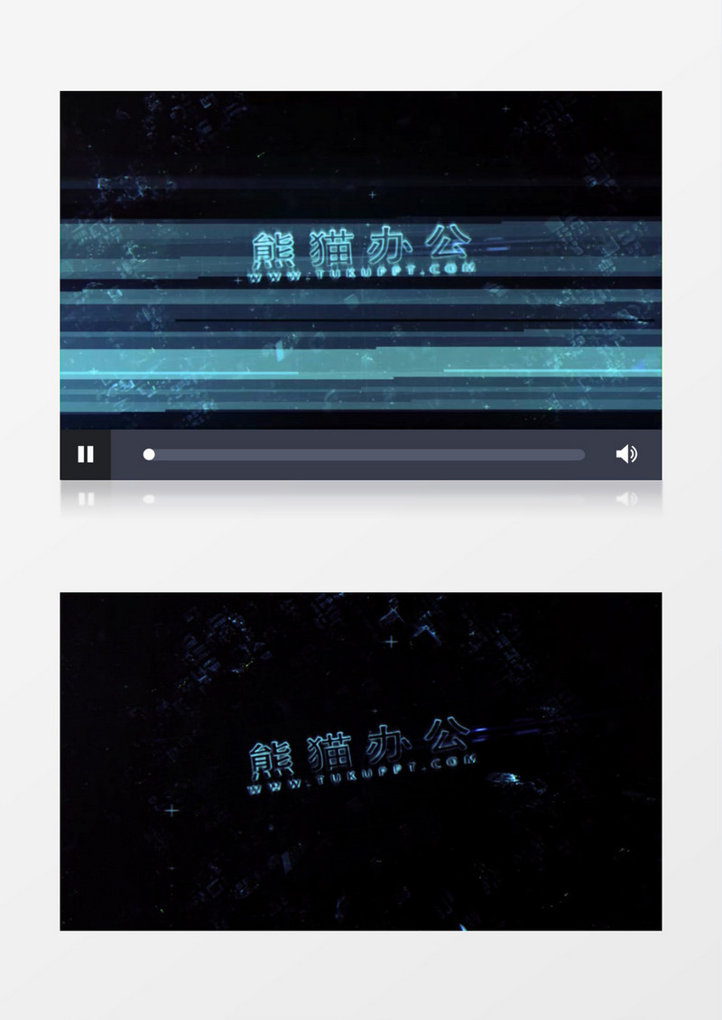 快速蓝色粒子动画标题ae模板