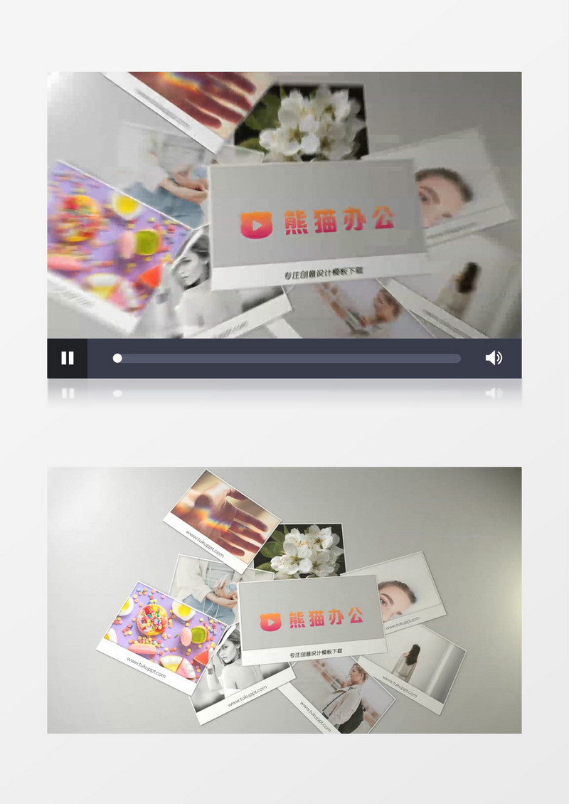 白色简约图片logo入场展示ae视频模板