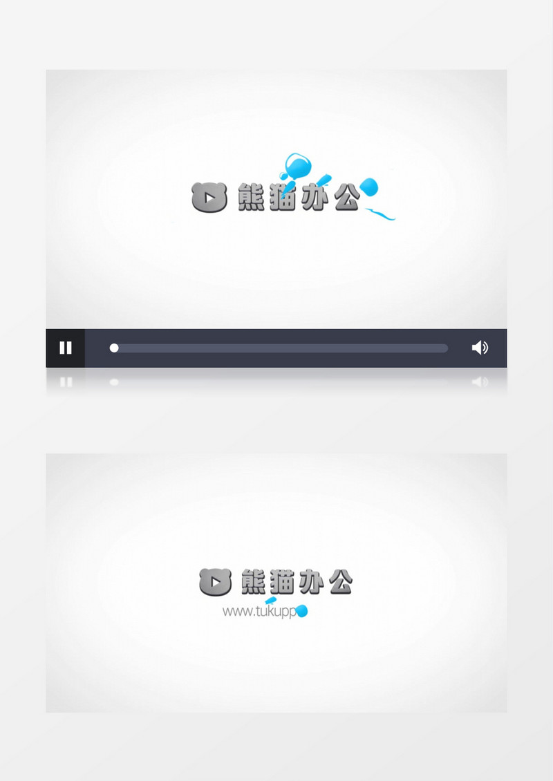 蓝色流体动画标志logo动画AE视频模板