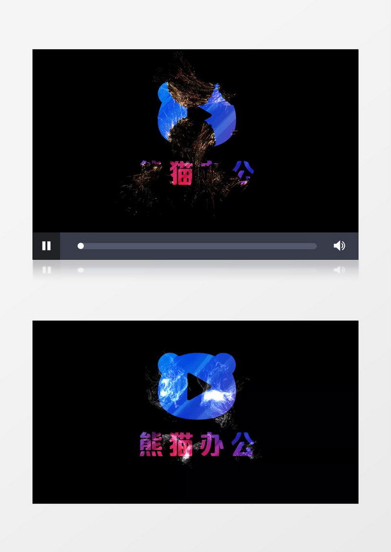 几款粒子logo消散效果展示ae视频模板