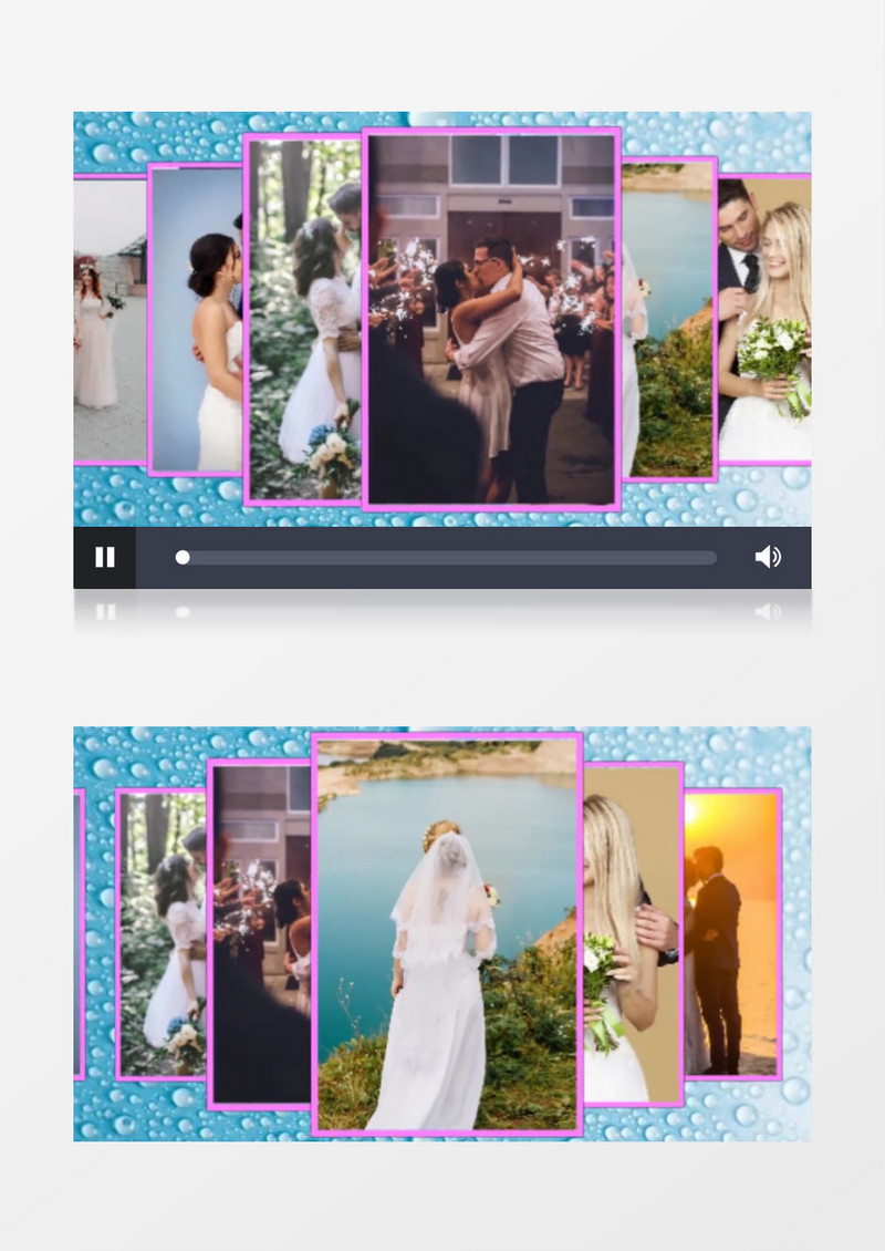 移动变幻婚礼幻灯片会声会影模板