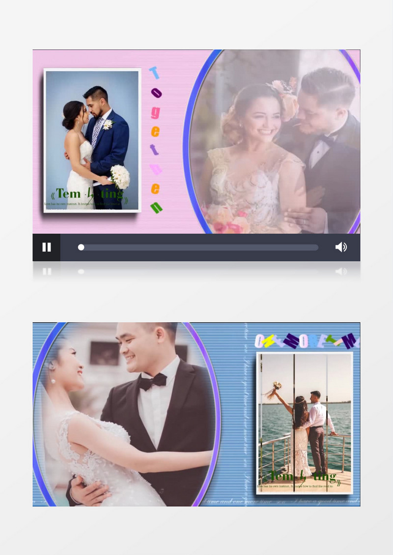 轻松婚礼电子相册集会声会影模板