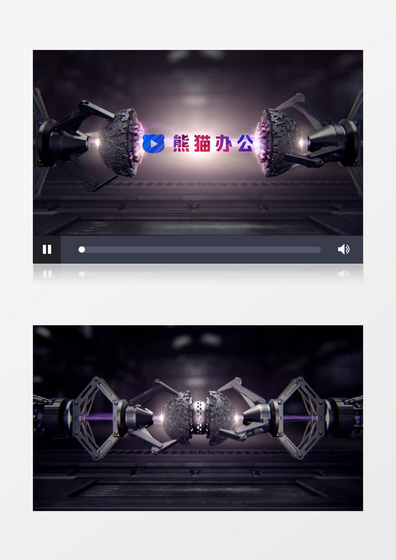 炫酷科技机械logo入场展示会声会影视频模板