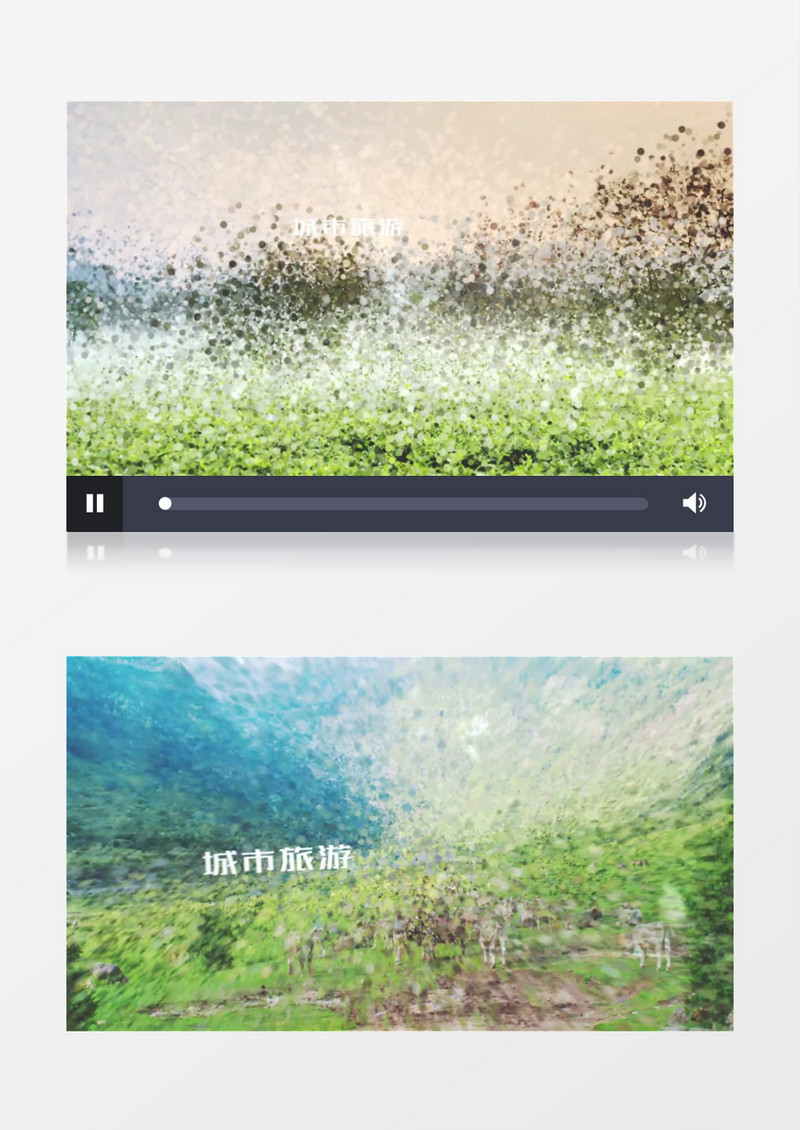 油画质感优雅片头幻灯片ae模板