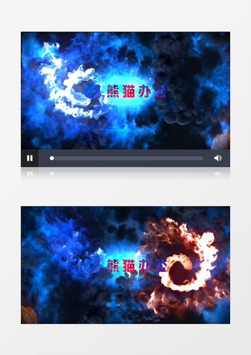 大气粒子烟雾发光logo入场展示会声会影视频模板