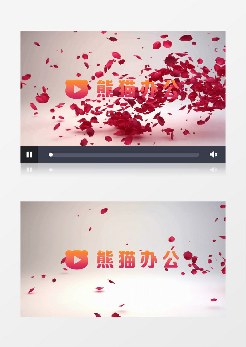 玫瑰花展示LOGO会声会影模板