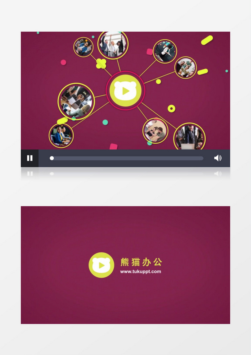 卡通连接线动画标志logo展示视频AE模板