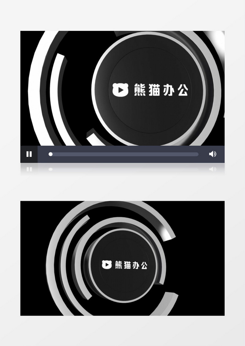 简洁圆环闭合动画企业标志展示视频AE模板