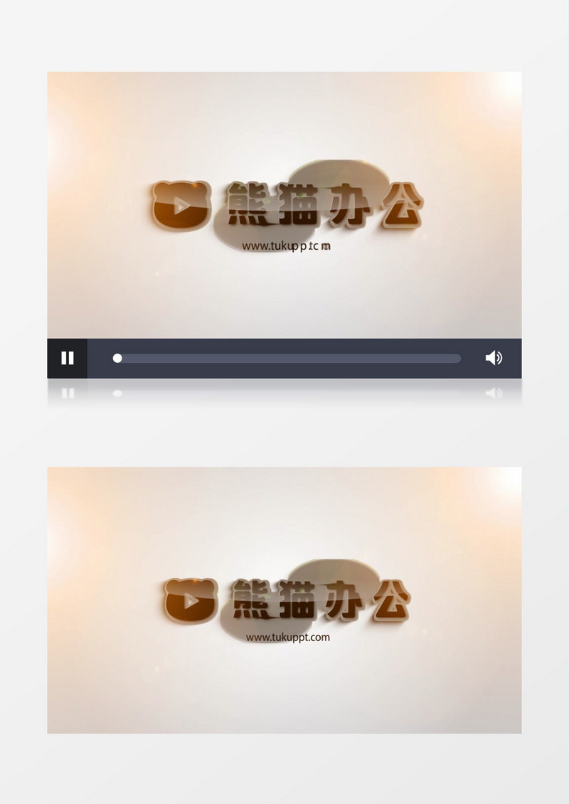 简洁三维波浪标志动画ae模板