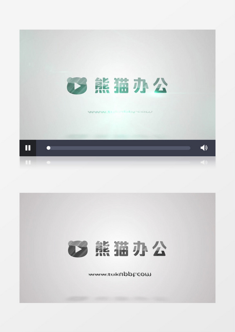 简洁翻转标志动画ae模板