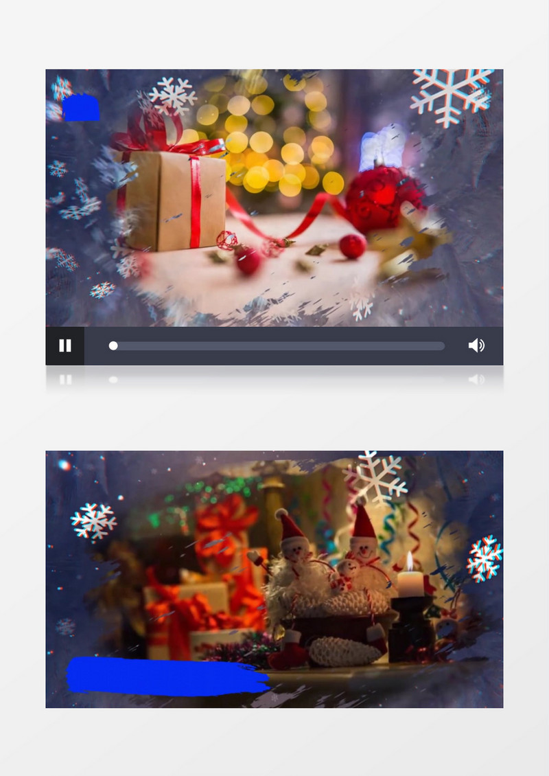圣诞小清新视频会声会影模板