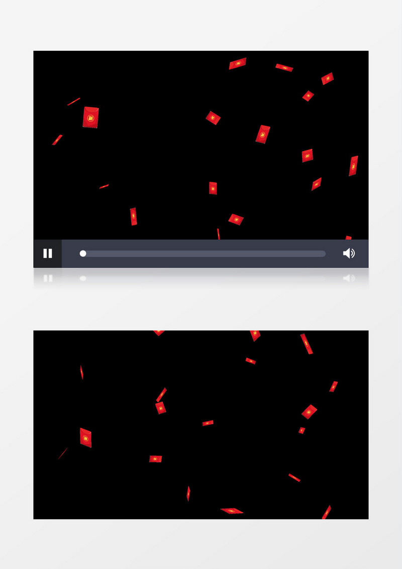 喜庆红包雨粒子动态元素视频素材