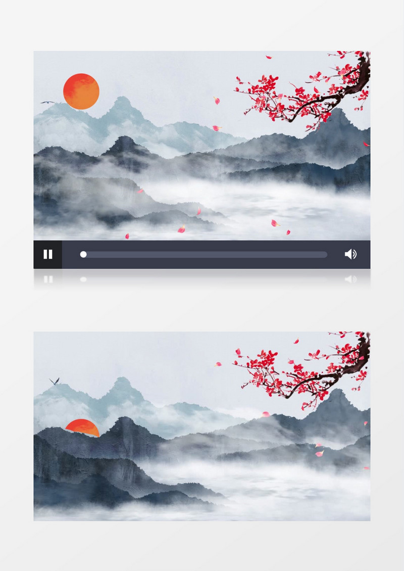 中国风水墨画山水风景AE模板