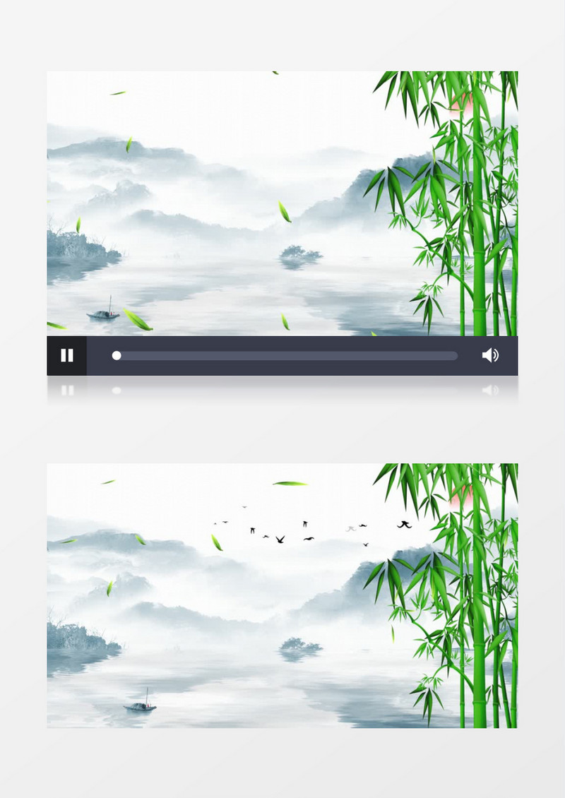 中国风唯美水墨画背景ae模板