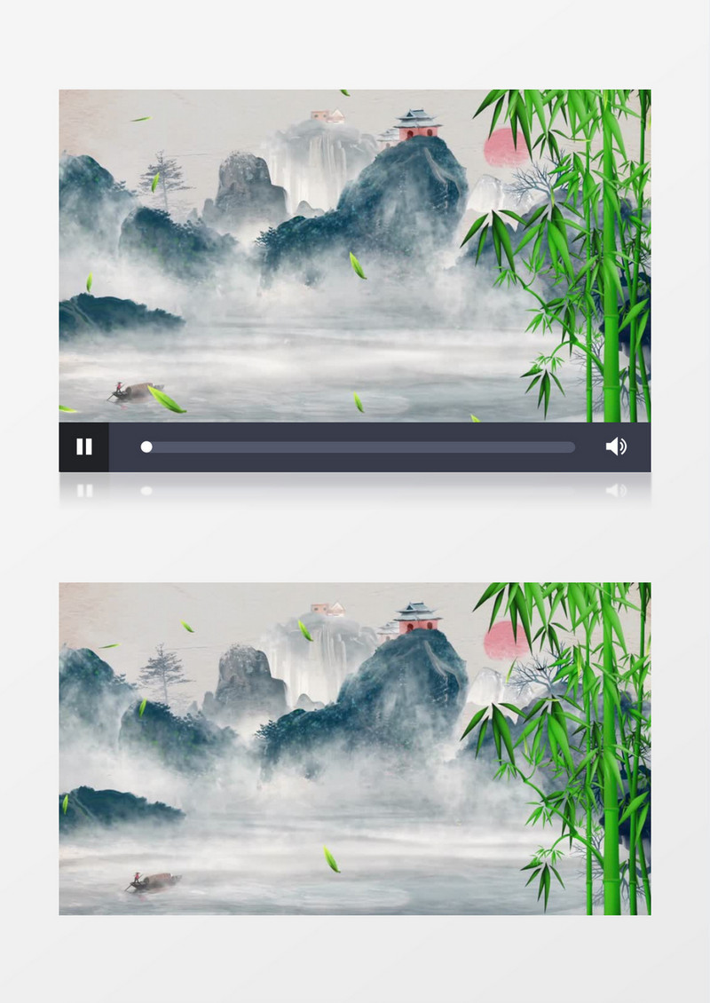 中国风水墨画唯美背景ae模板