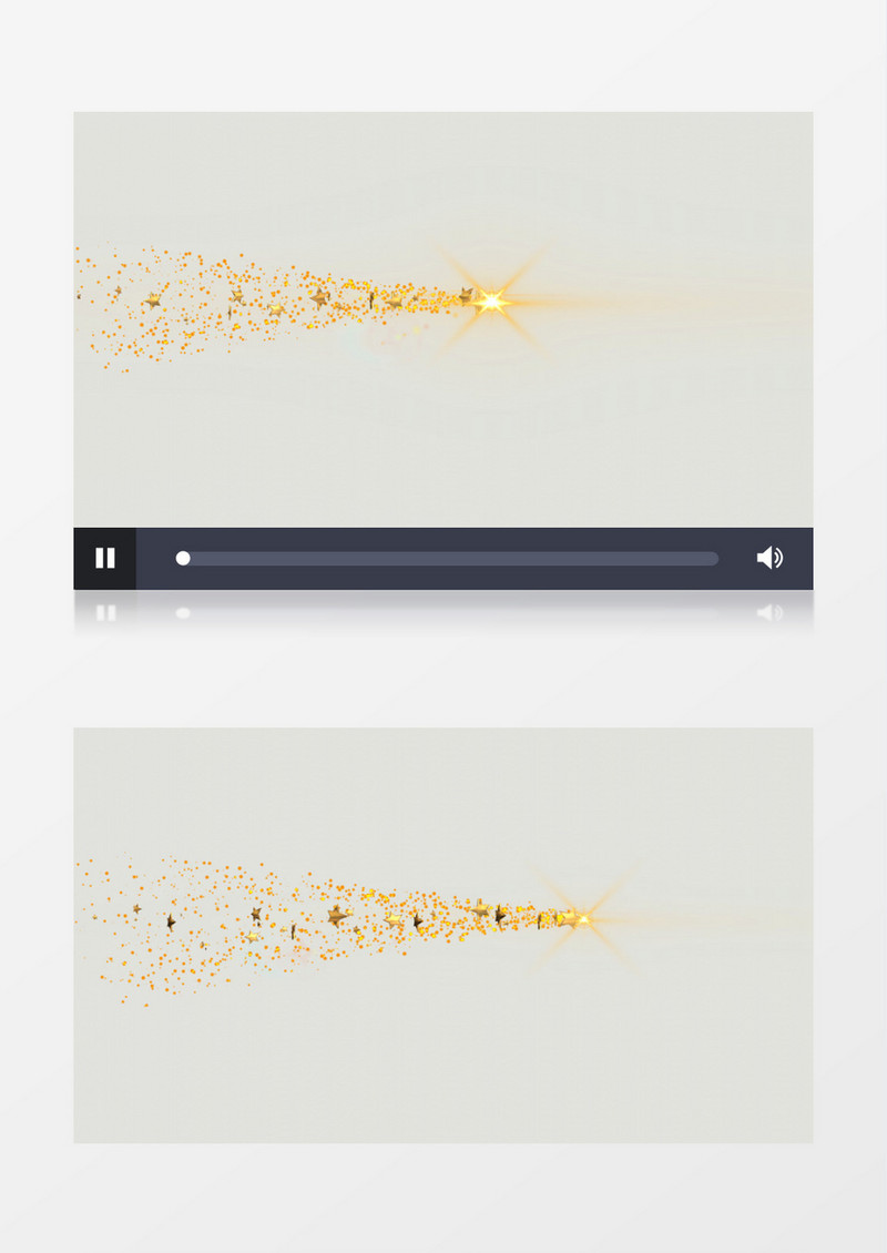 金色五角星炫美唯美特效动态粒子视频