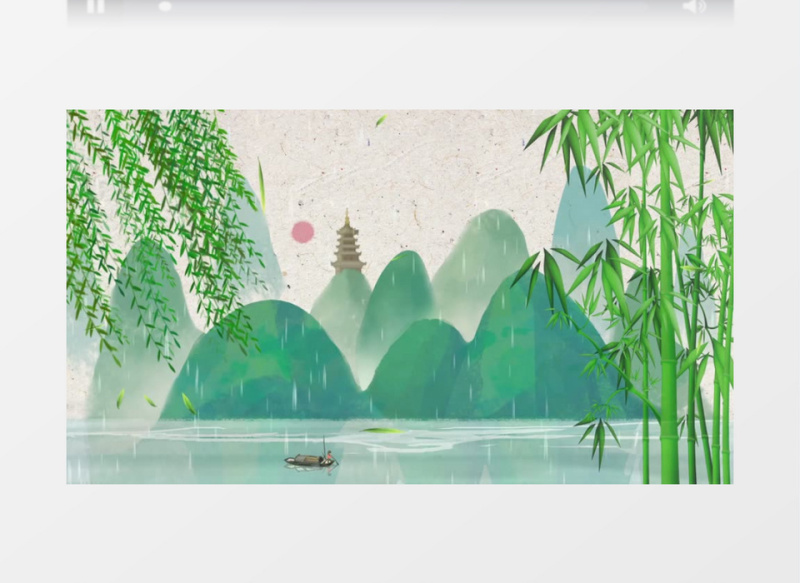 水墨中国风背景视频ae模板