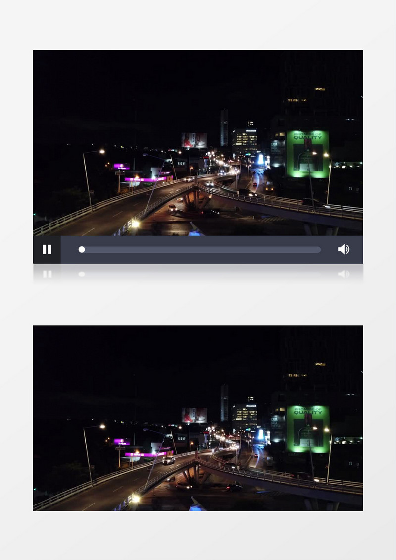 城市公路夜景展示实拍视频