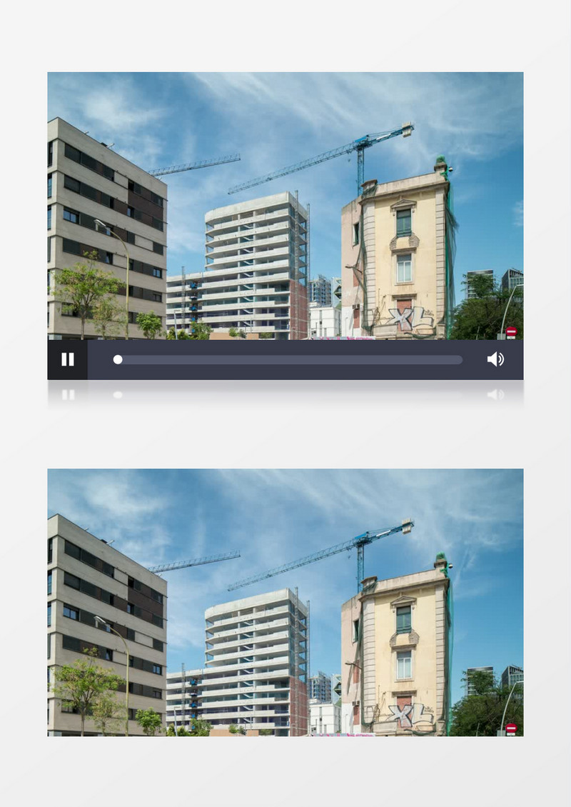 大气建筑搭建航拍展示实拍视频