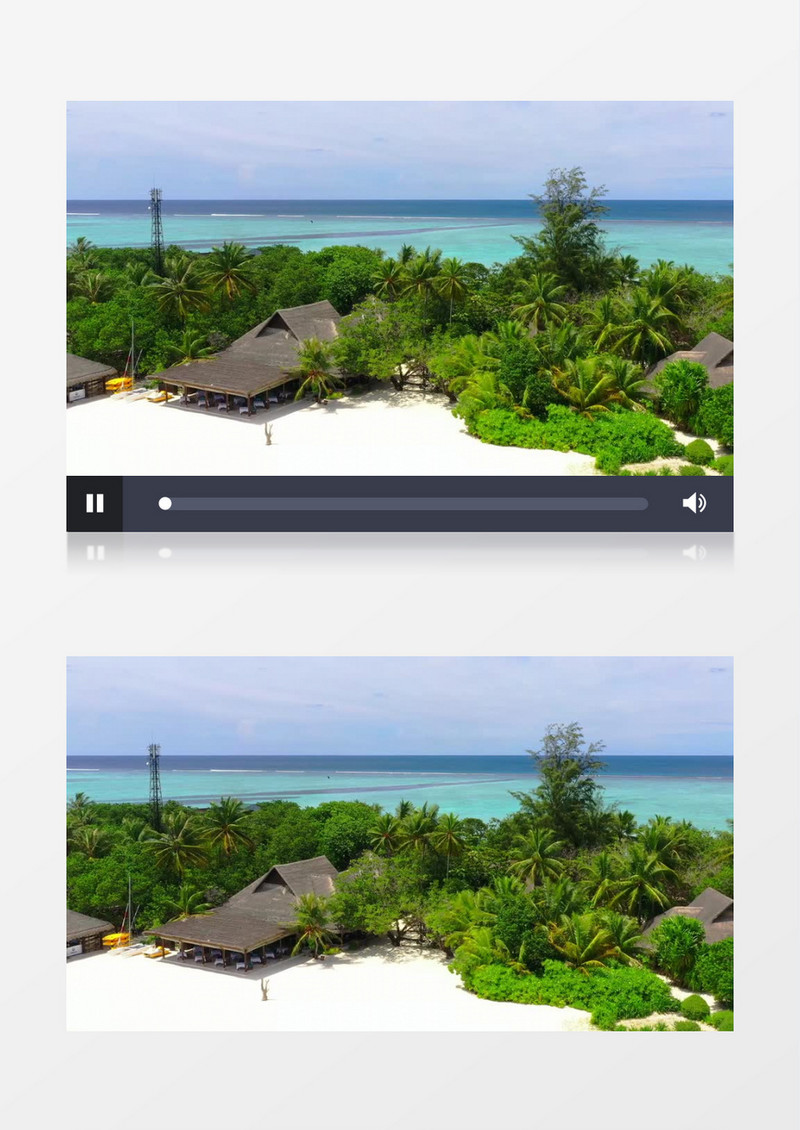 唯美海边度假小屋美景实拍风景视频