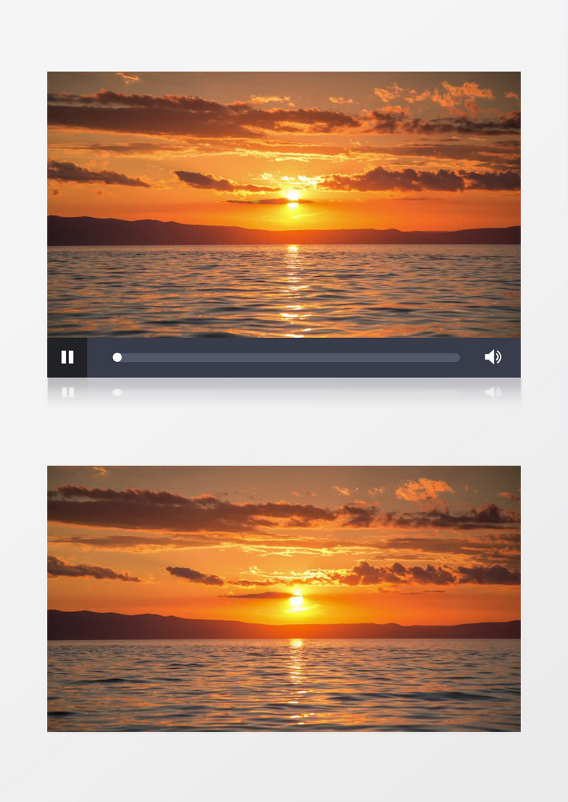 海边夕阳西下金色晚霞风景实拍视频