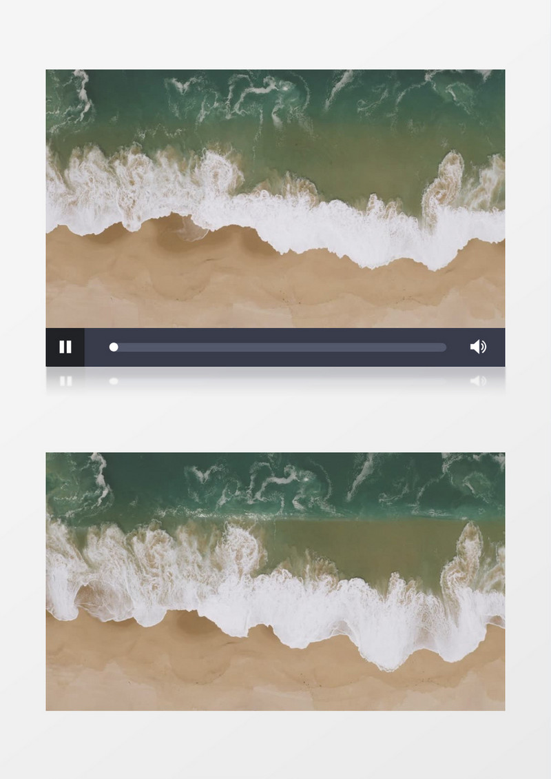 海浪撞击海滩美景实拍视频模板