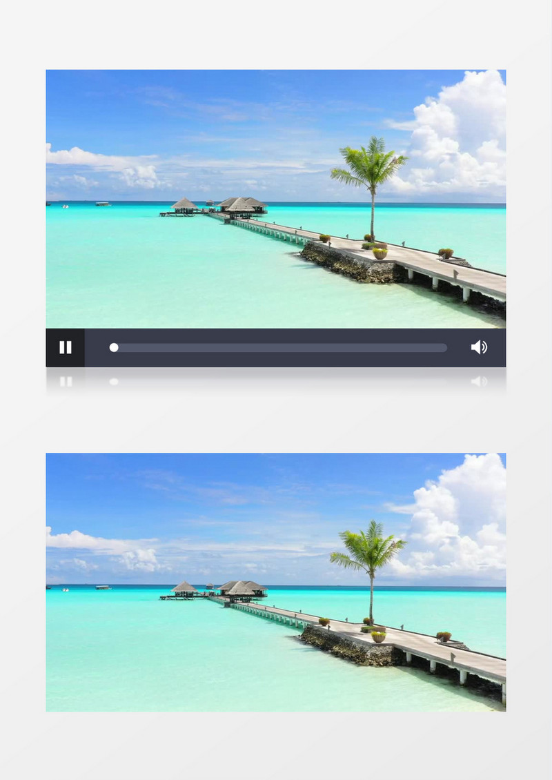 青绿海滩天堂美景风景实拍视频