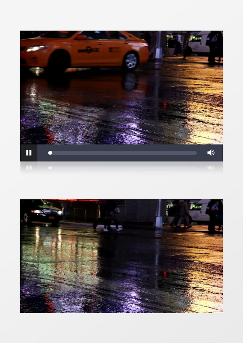 雨夜的交通实拍视频素材