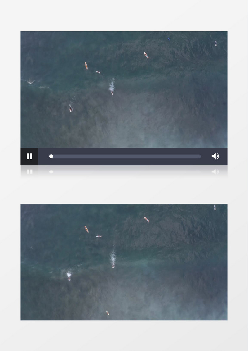 海浪冲浪者鸟瞰图实拍视频