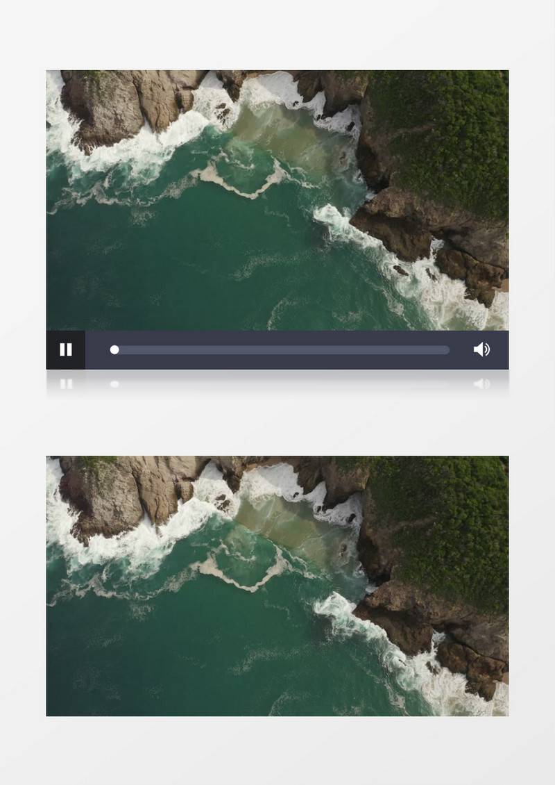 海滩小海湾景色风景实拍视频