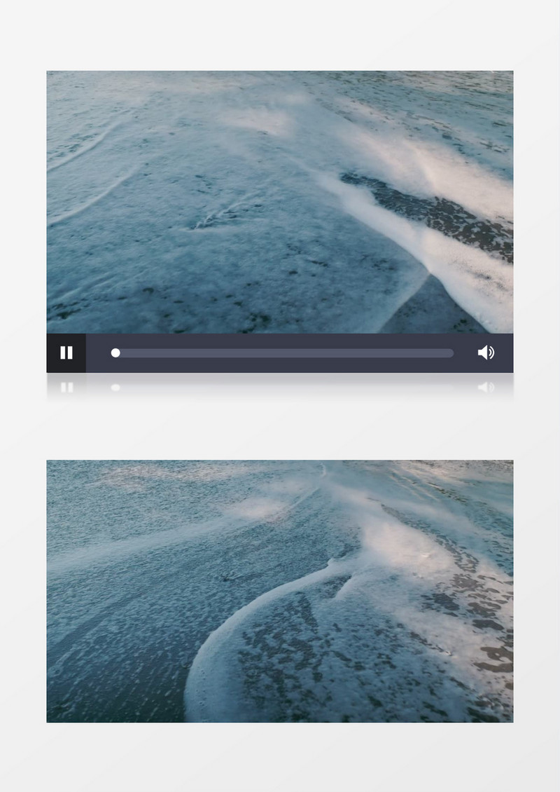海浪沙滩美景实拍视频