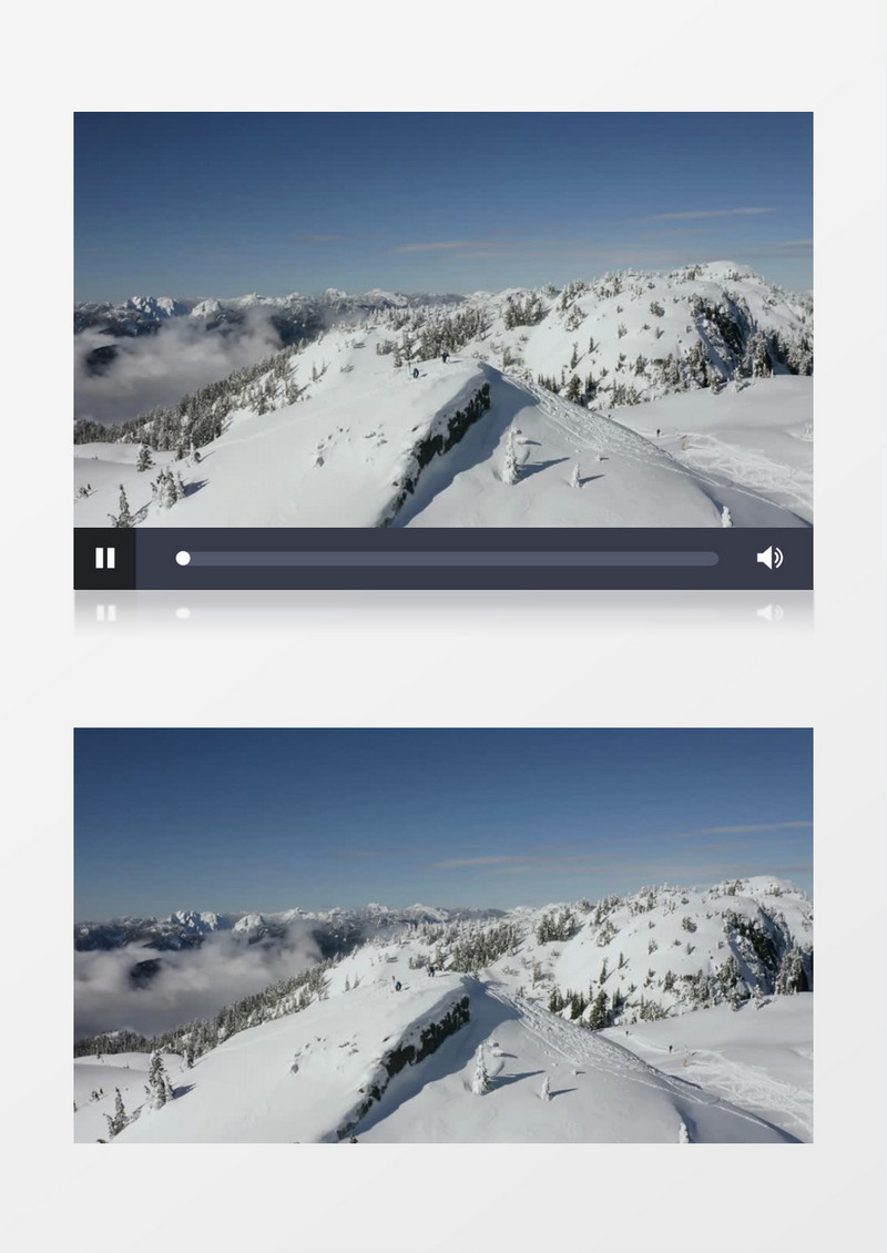 山脉雪景壮丽实拍视频