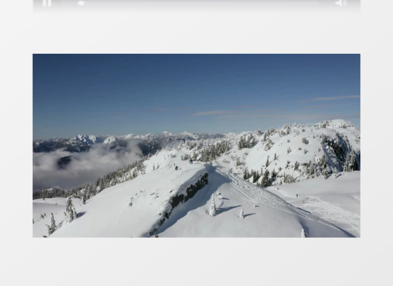 山脉雪景壮丽实拍视频