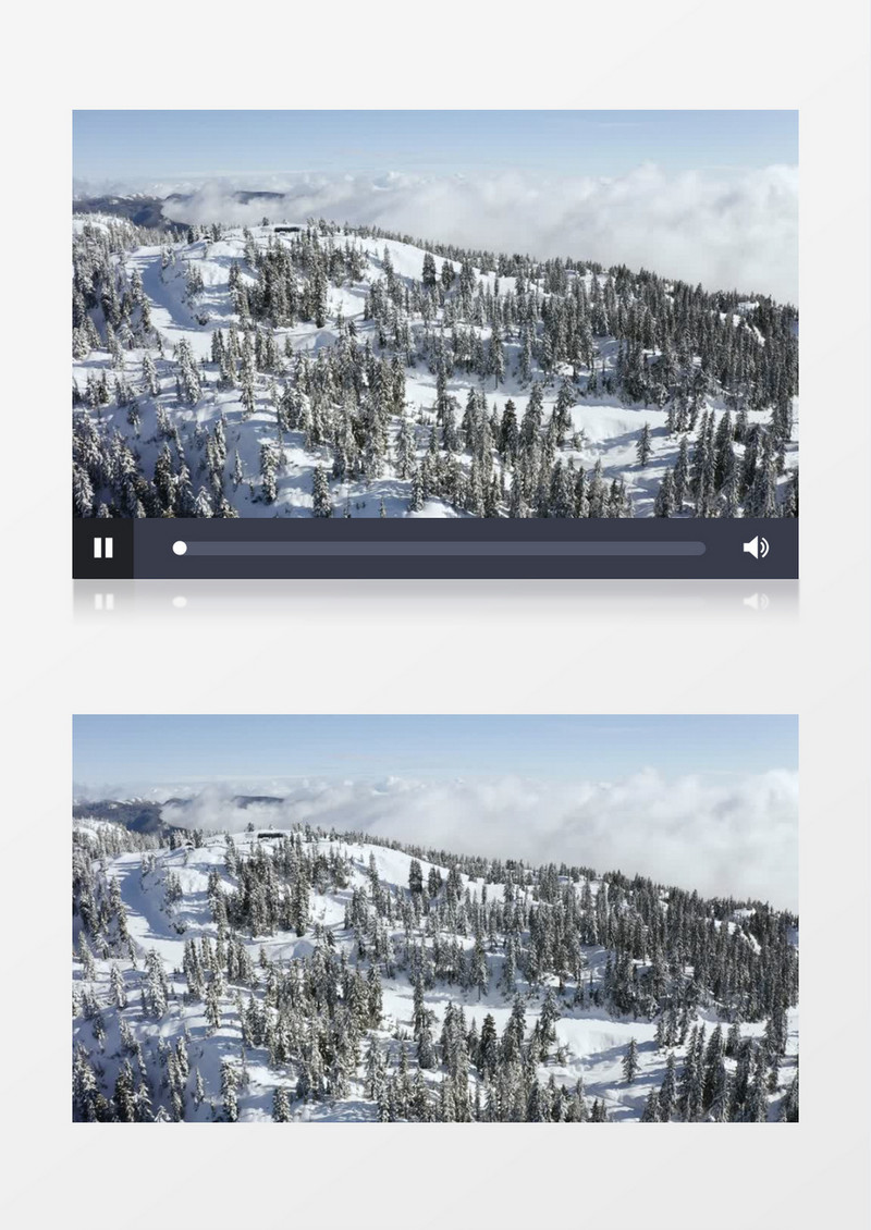 山顶雪景美景实拍视频