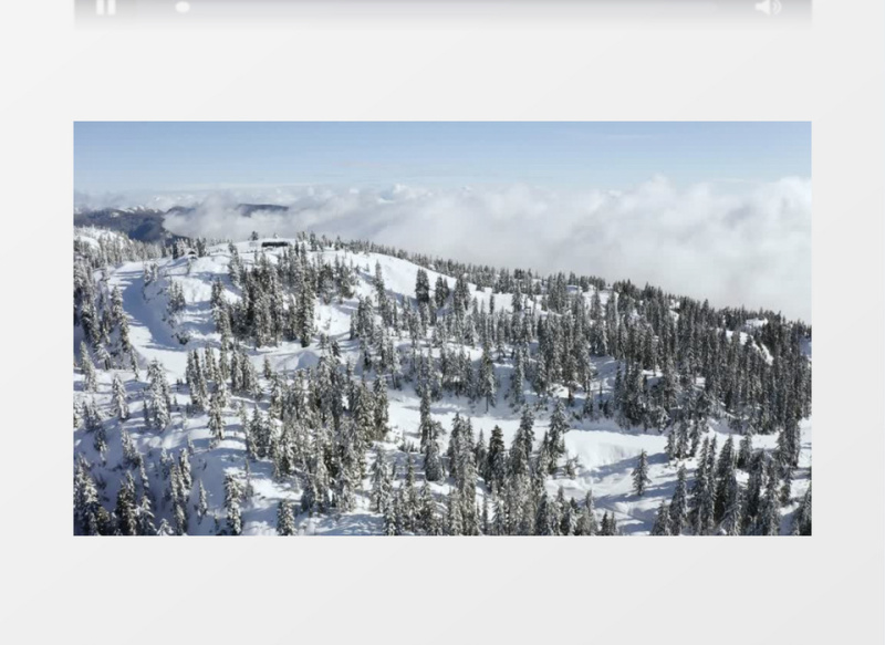 山顶雪景美景实拍视频