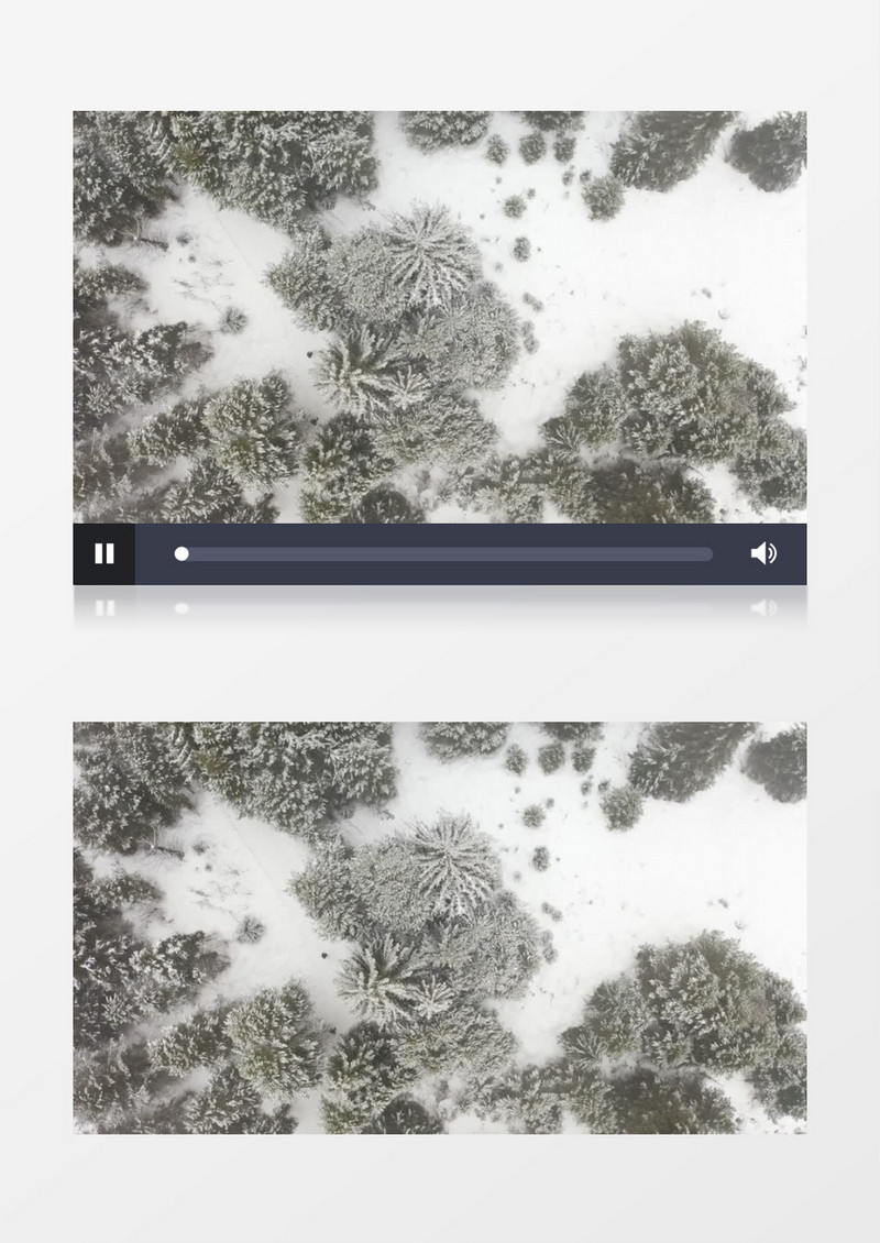 森林雪景航拍唯美实拍视频