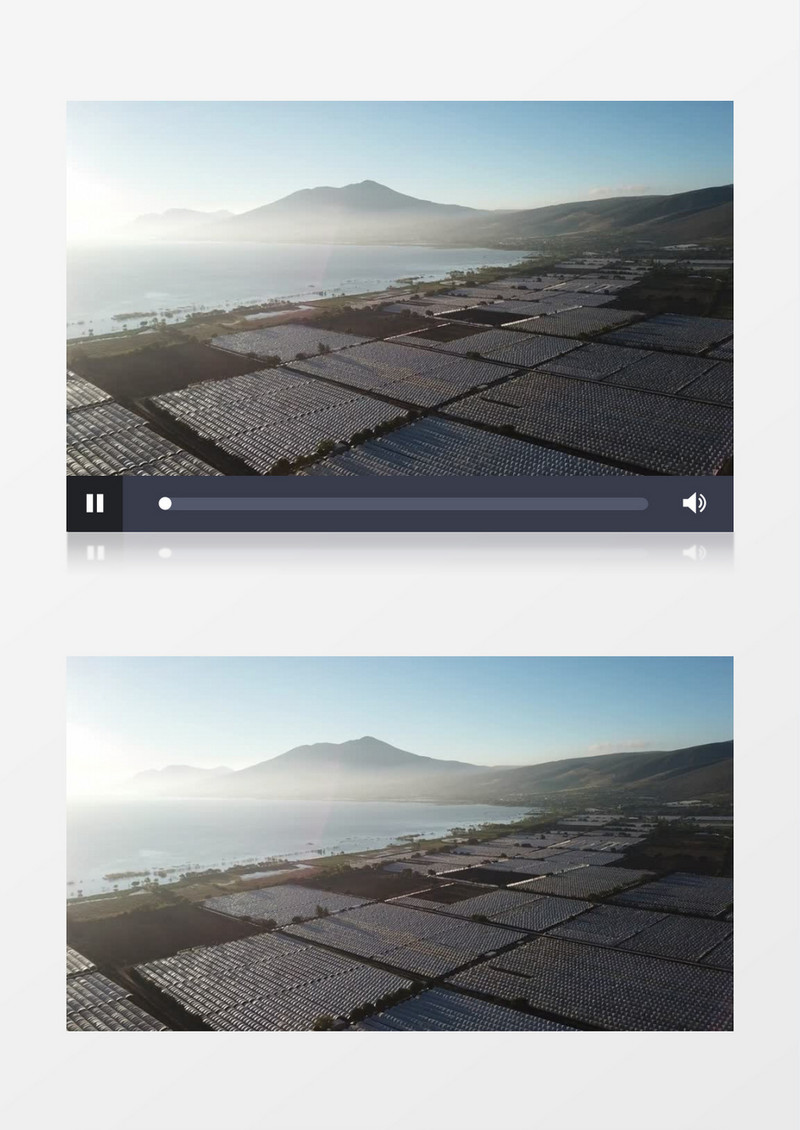 海边温室大棚景色实拍视频