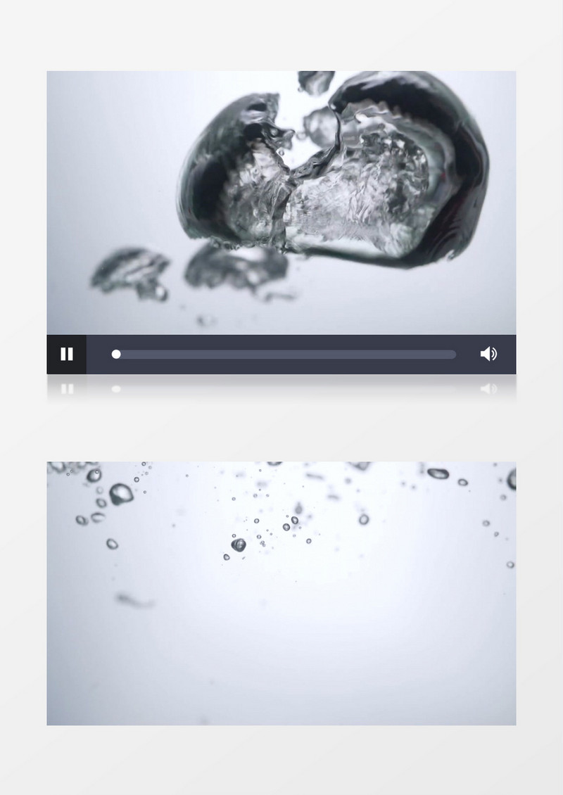 水中升起破裂的泡泡实拍视频