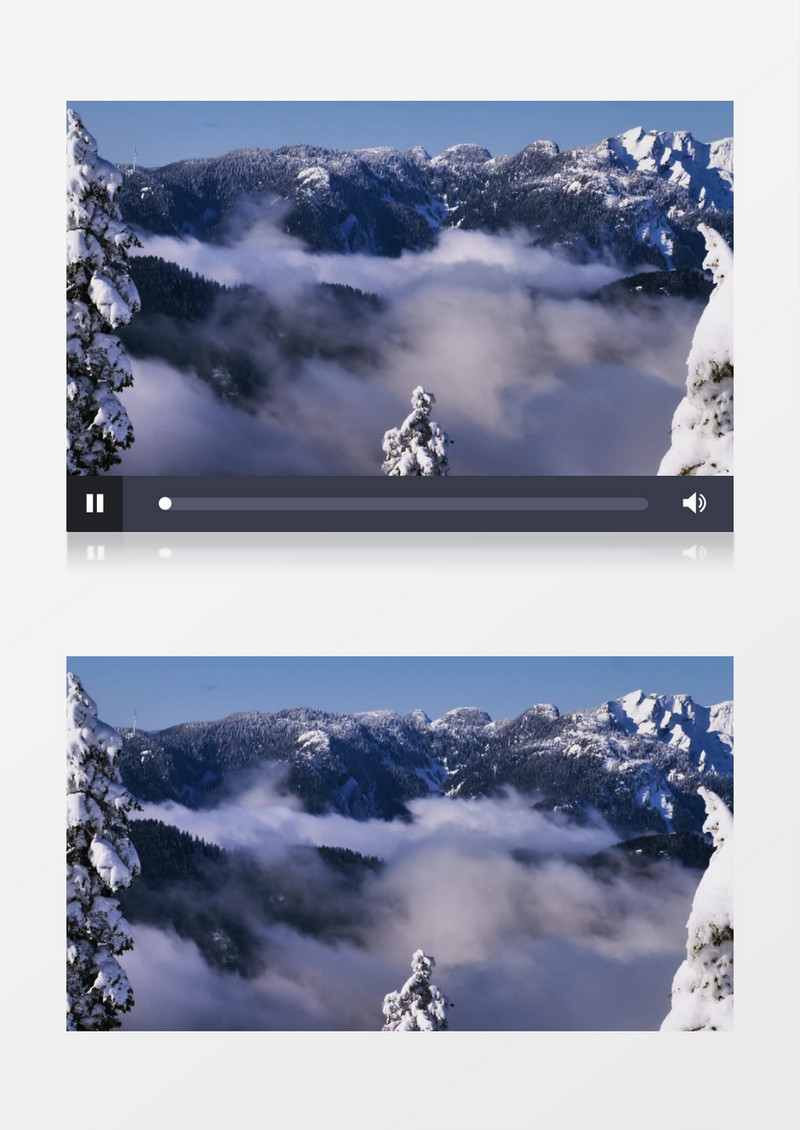 雪山中的云层涌动美景实拍视频