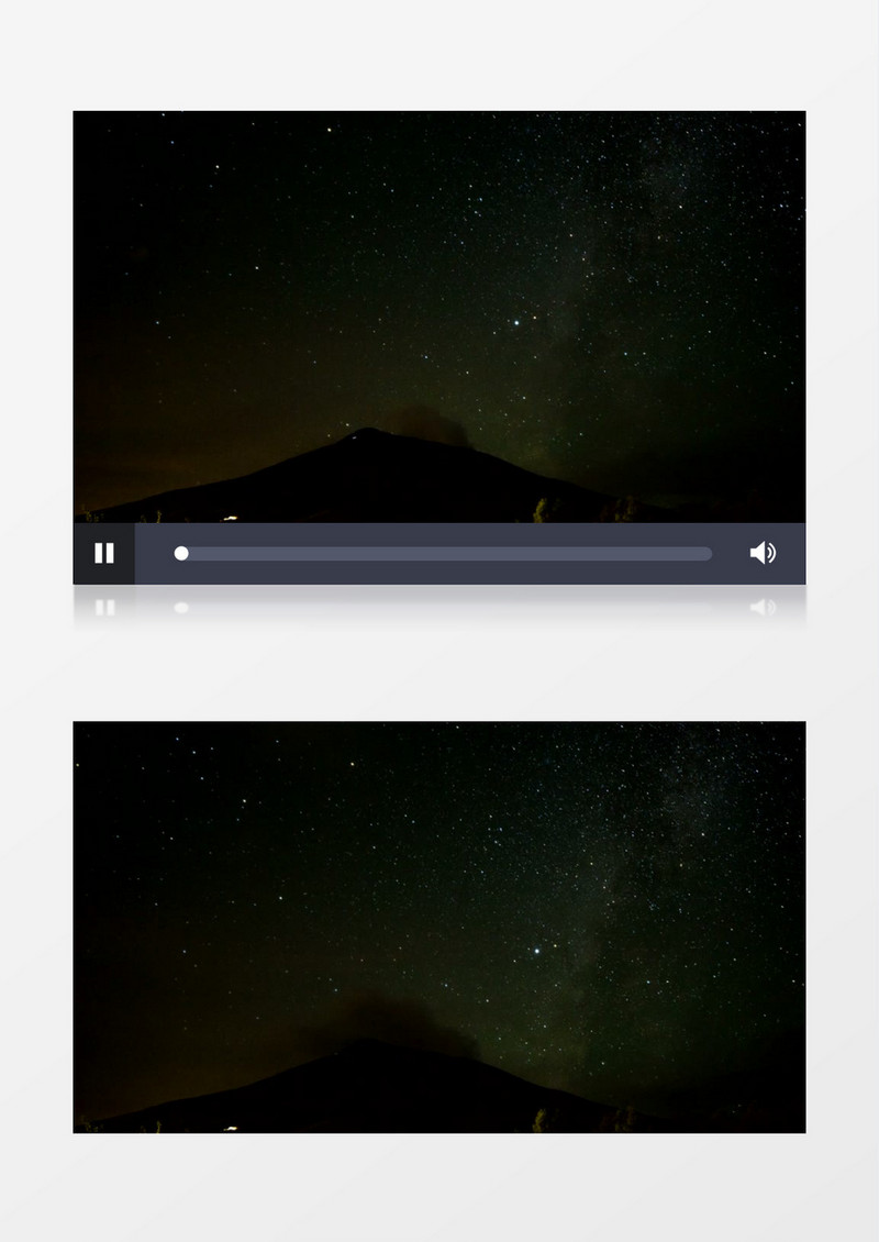 夜晚活跃火山景色实拍视频